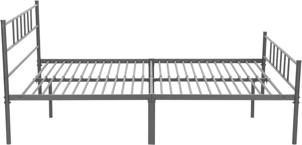 Pat metalic Amrun negru 140/200 cm
