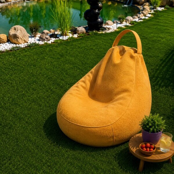 Fotoliu Bean Bag interior-exterior Galben