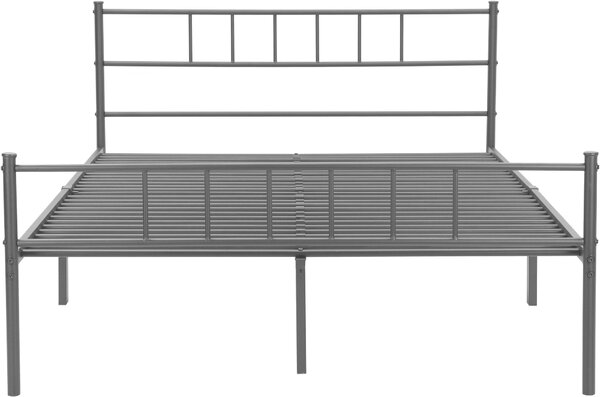 Pat metalic Amrun negru 140/200 cm