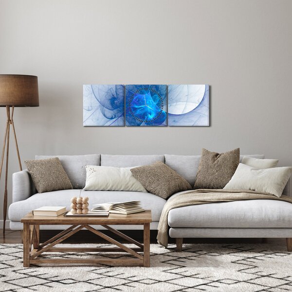 Tablou abstract (cu ceas) (90x30 cm)