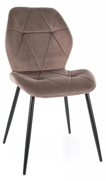 Scaun RICK, cappuccino - Bluvel 38, stofa catifelata/metal, 48x56x86 c