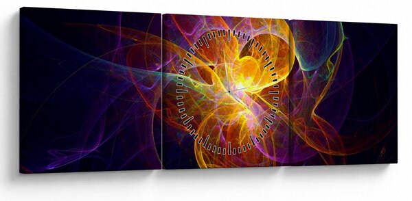 Tablou abstract (cu ceas) (90x30 cm)