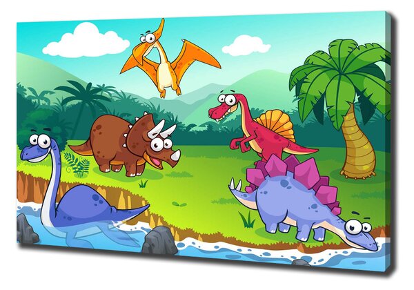 Tablou pe pânză canvas dinozauri