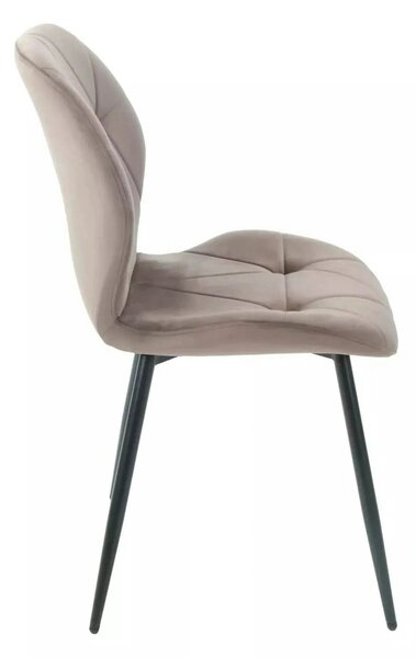 Scaun RICK, cappuccino - Bluvel 38, stofa catifelata/metal, 48x56x86 c