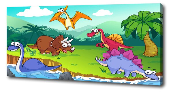 Tablou pe pânză canvas dinozauri