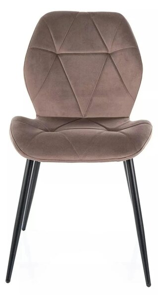 Scaun RICK, cappuccino - Bluvel 38, stofa catifelata/metal, 48x56x86 c