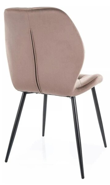 Scaun RICK, cappuccino - Bluvel 38, stofa catifelata/metal, 48x56x86 c