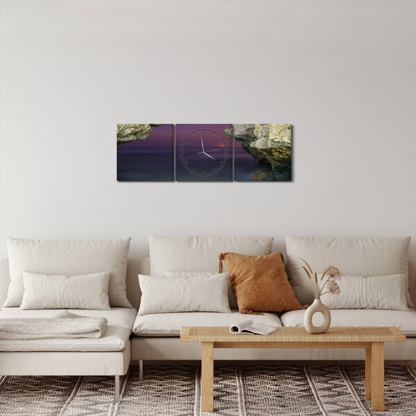 Tablou - recif de mare (cu ceas) (90x30 cm)