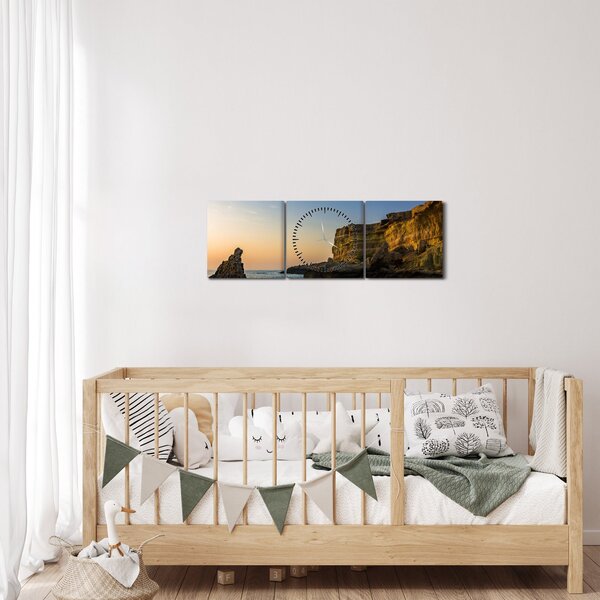 Tablou - recif de mare (cu ceas) (90x30 cm)
