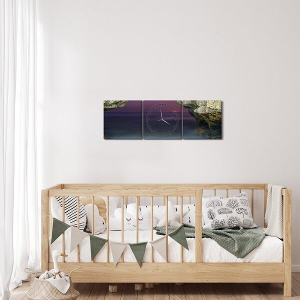 Tablou - recif de mare (cu ceas) (90x30 cm)