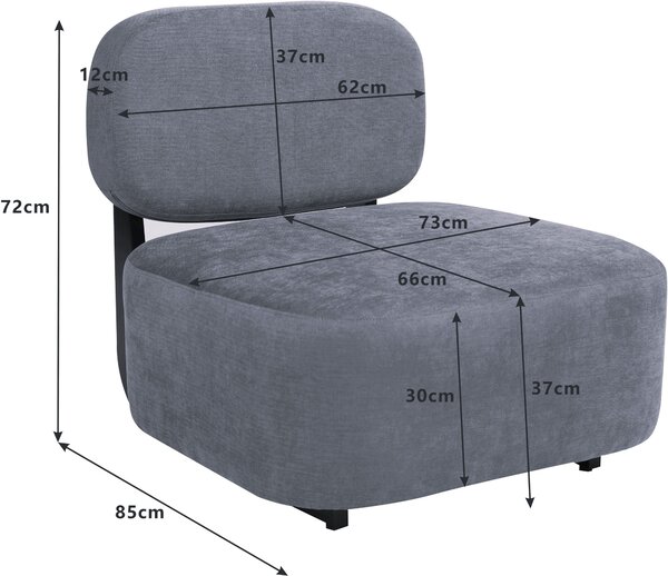 Fotoliu Lioran crem 72/85/66 cm