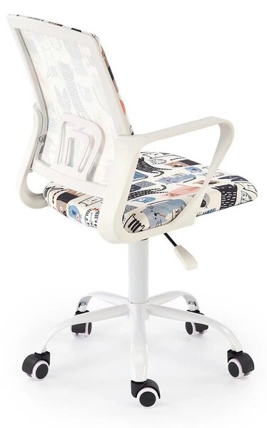 Scaun birou ORIS, multicolor, stofa clasica/metal, 51x51x88/100 cm
