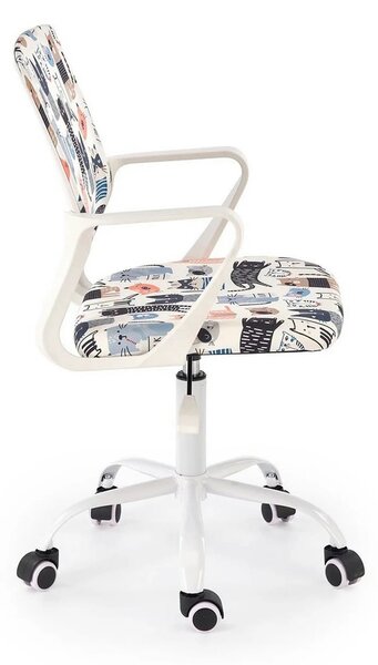 Scaun birou ORIS, multicolor, stofa clasica/metal, 51x51x88/100 cm