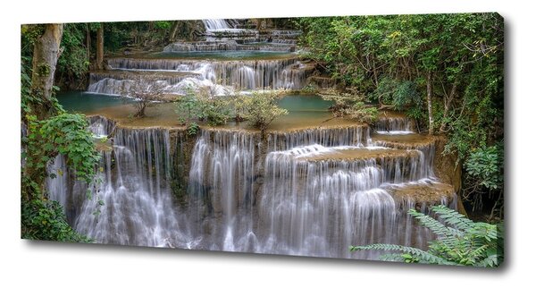 Pictură pe pânză Cascada din pădure