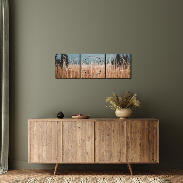 Tablou - detaliu spațiului de luncă (cu ceas) (90x30 cm)