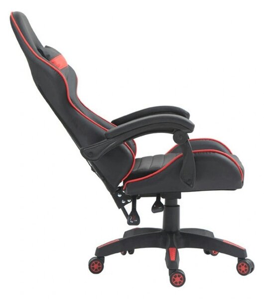 Scaun gaming X-PLAY, negru/rosu, piele ecologica, 64x65x123/132 cm