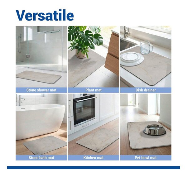 Covoraș de baie taupe din diatomit 39x60 cm Itamos – Wenko