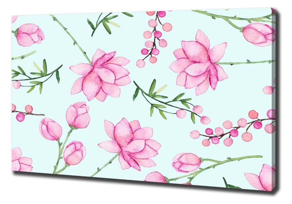 Print pe canvas Flori și fructe de pădure