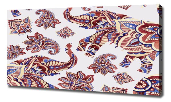 Tablou pe pânză canvas elefanți ornamente
