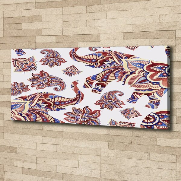 Tablou pe pânză canvas elefanți ornamente