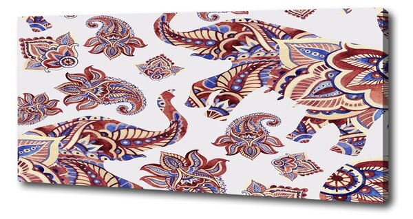 Tablou pe pânză canvas elefanți ornamente
