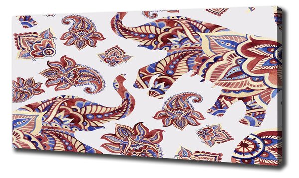 Tablou pe pânză canvas elefanți ornamente