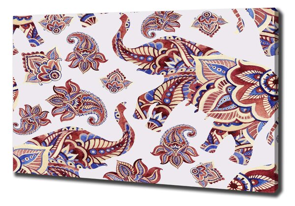 Tablou pe pânză canvas elefanți ornamente