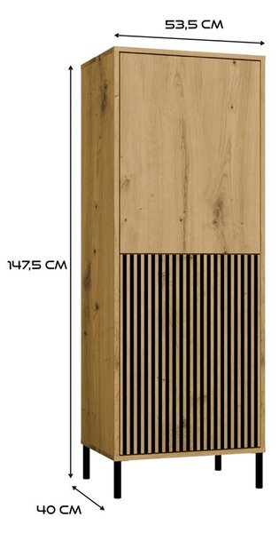 Dulap Kamarussa Slim 2 (stejar artisan). 1132514