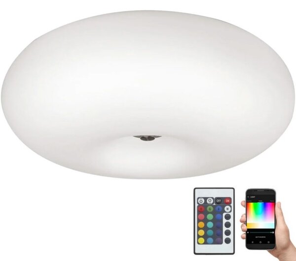 Plafonieră RGBW dimabilă OPTICA-C 2xE27/7,5W/230V Eglo 75353 + telecomandă