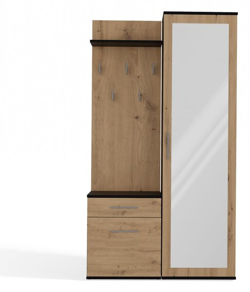 Set mobilier hol Dialogos 1 (antracit + stejar artisan) (cu oglindă). Promo -12%. 1132533