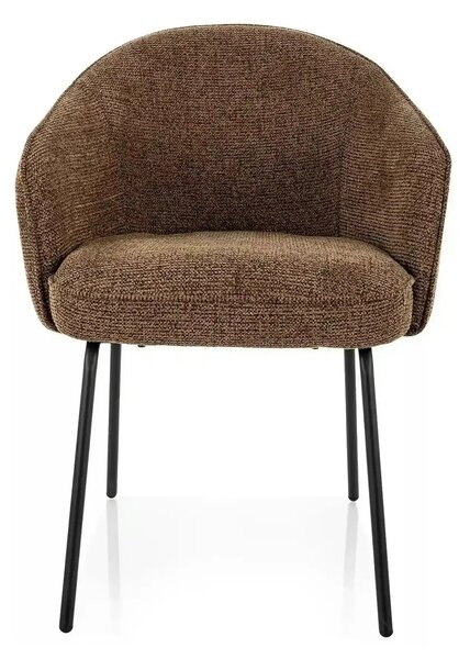 Scaun NAO, cappuccino/negru, stofă/metal, 60x46x82 cm