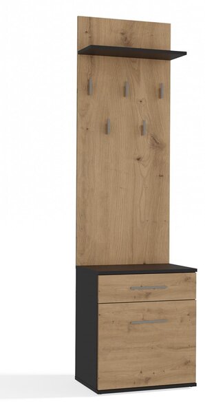 Set mobilier hol Dialogos 2 (antracit + stejar artisan). Promo -19%. 1132565