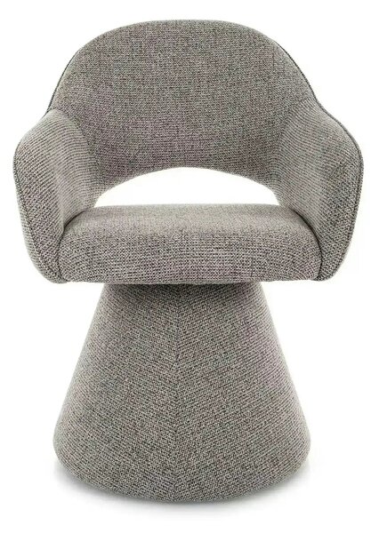 Scaun RIKU, gri, stofă/metal, 60x45x86 cm