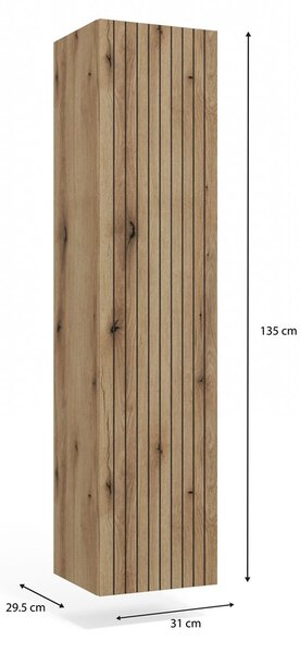 Dulap de baie suspendat Terca 1 (stejar evoke). Promo -18%. 1133034