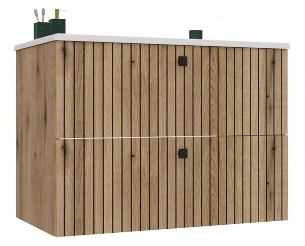 Dulap sub lavoar Terca 1 80 (stejar evoke) (cu lavoar). Promo -20%. 1133038