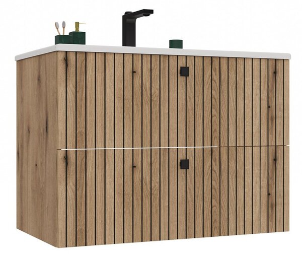 Dulap sub lavoar Terca 1 80 (stejar evoke) (cu lavoar). Promo -20%. 1133038
