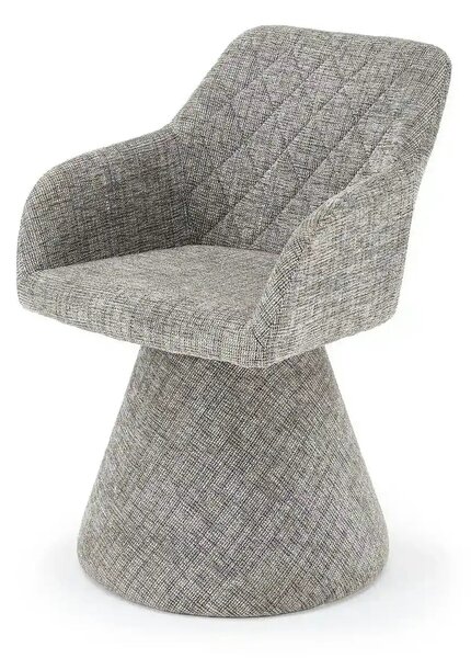 Scaun rotativ K603, stofa clasica gri, 55x55x85 cm