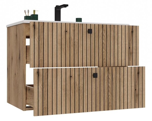 Dulap sub lavoar Terca 1 80 (stejar evoke) (cu lavoar). Promo -20%. 1133038