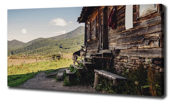 Print pe pânză Casa de lemn de munte