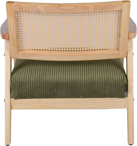 Fotoliu Villaine rattan verde 65,5/68,5/72,5 cm