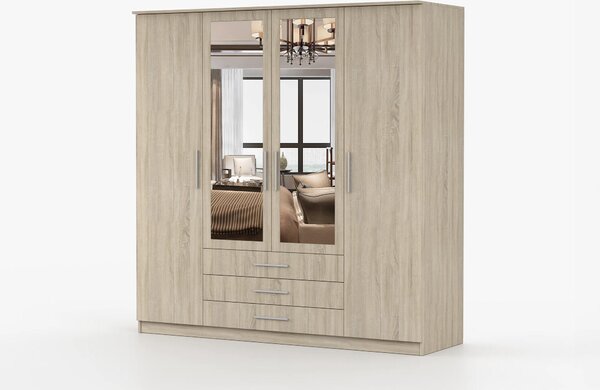 Dulap de haine Svalga 4D (stejar sonoma). Promo -20%. 1014281