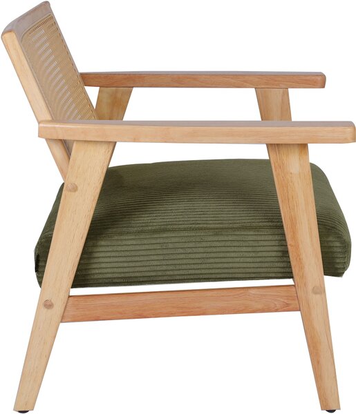 Fotoliu Villaine rattan verde 65,5/68,5/72,5 cm