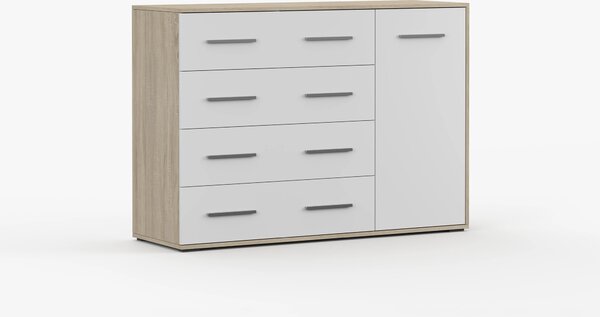 Comodă Fresi 2 (Alb + stejar sonoma). Promo -15%. 1071617