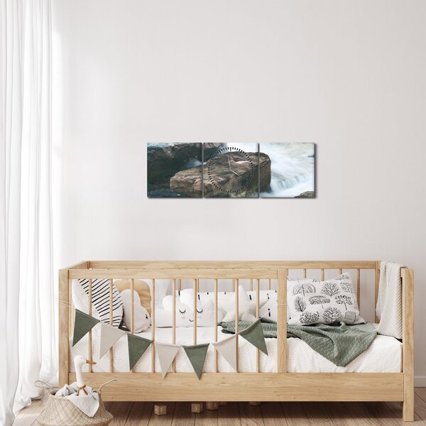Tablou - puterea apei (cu ceas) (90x30 cm)