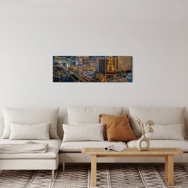 Tablou - Las Vegas (cu ceas) (90x30 cm)