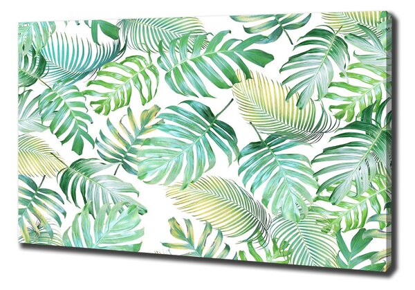 Pictură pe pânză frunze tropicale