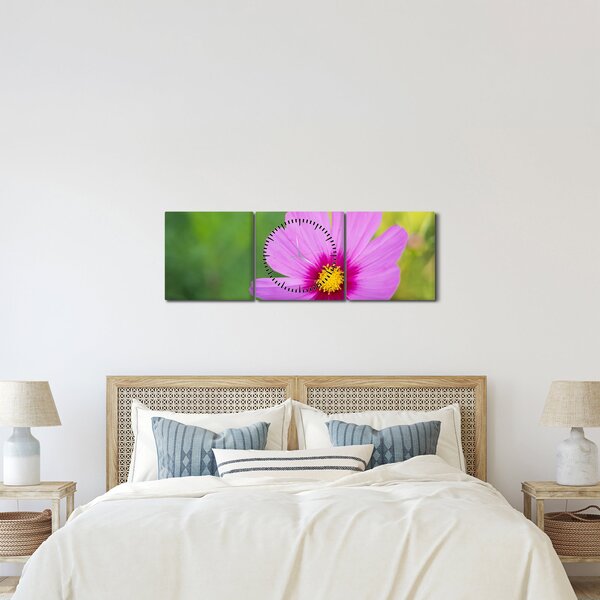 Tablou - floare de câmp (cu ceas) (90x30 cm)