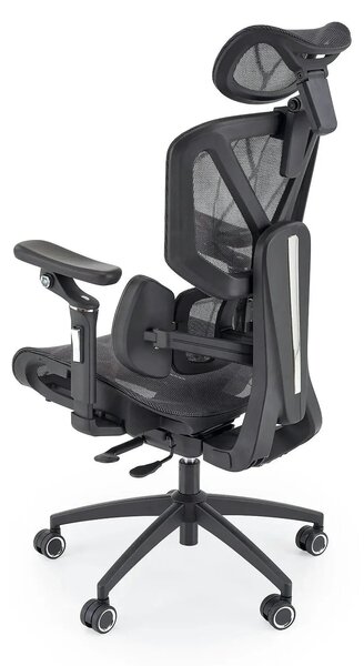 Scaun birou XERON, negru, plasa, 65x61x112/126 cm
