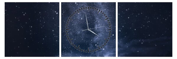Tablou cerului plin de stele (cu ceas) (90x30 cm)