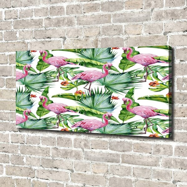 Tablou pe pânză plante Flamingos